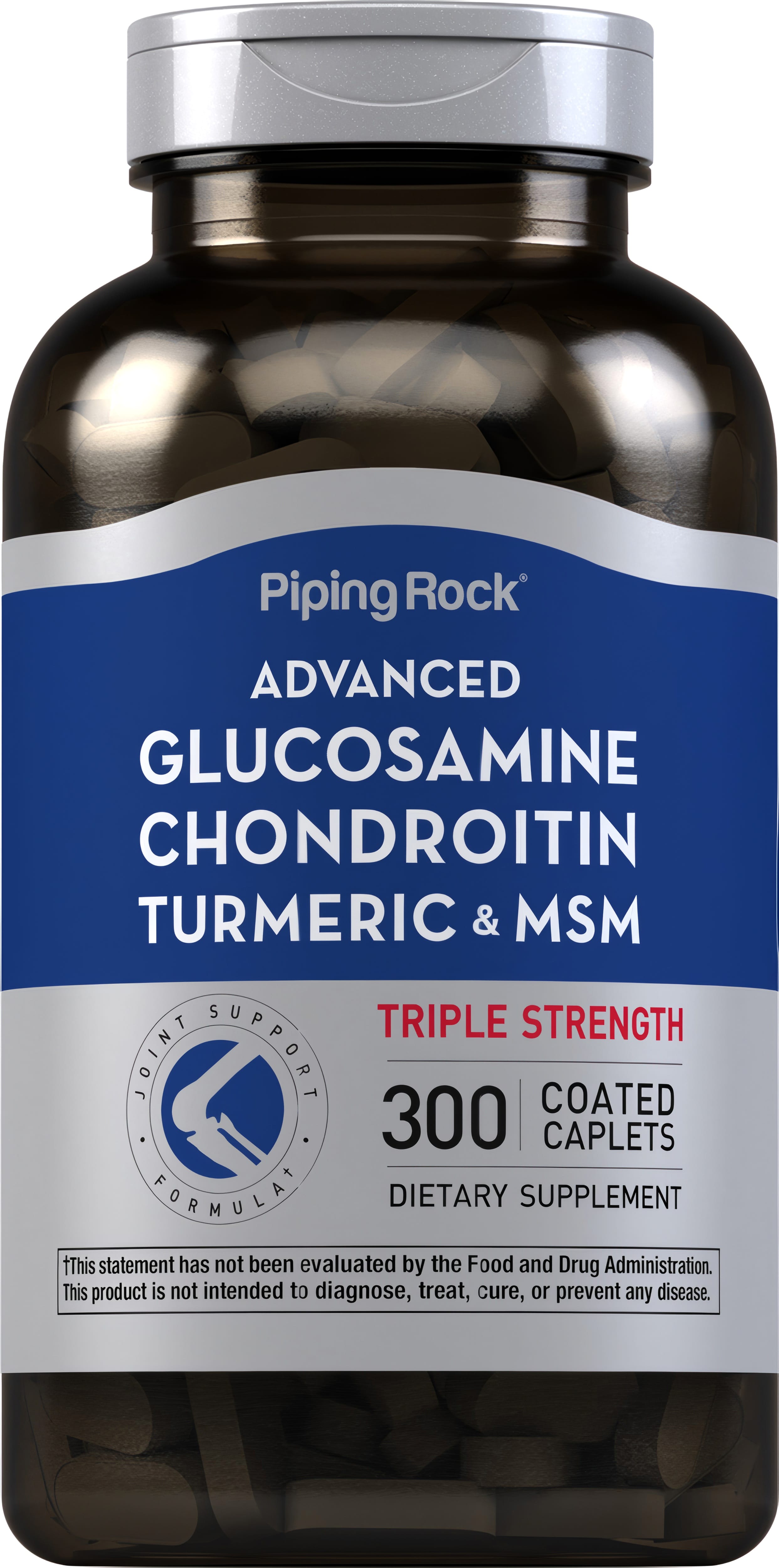 Advanced Triple Strength Glucosamine Chondroitin MSM Plus Turmeric, 300 Coated Caplets
