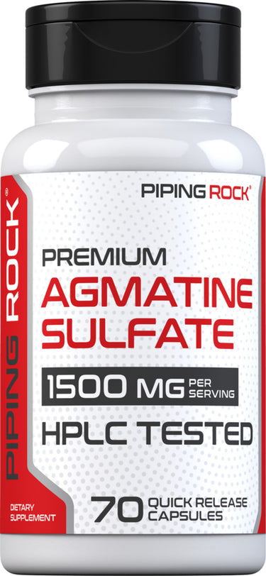 Agmatine Sulfate, 1500 mg (per serving), 70 Quick Release Capsules
