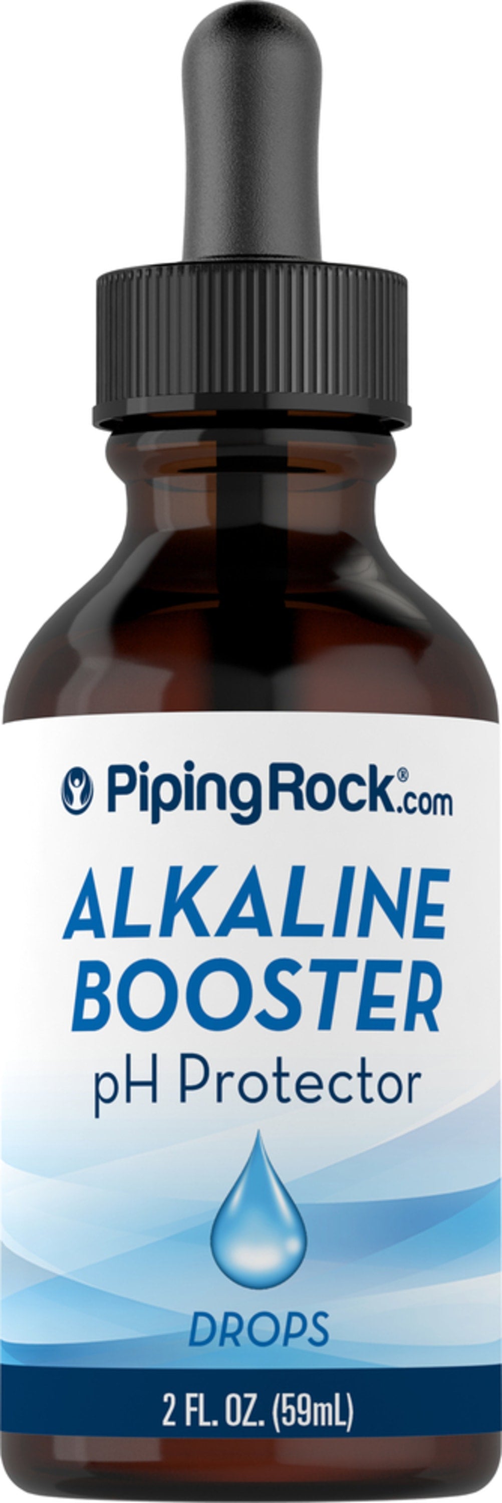 Alkaline Booster pH Protector drops in a 2 fl. oz. (59mL) bottle.