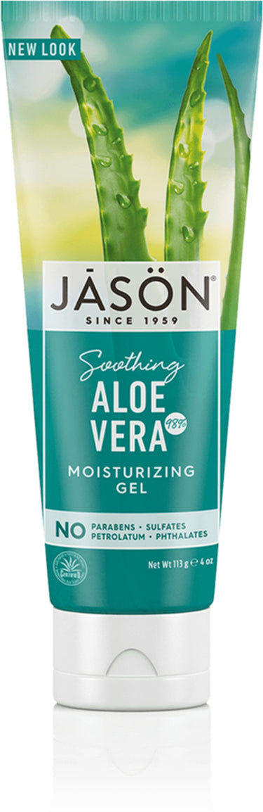 Jason Soothing Aloe Vera 98% Moisturizing Gel in a 4 oz bottle.