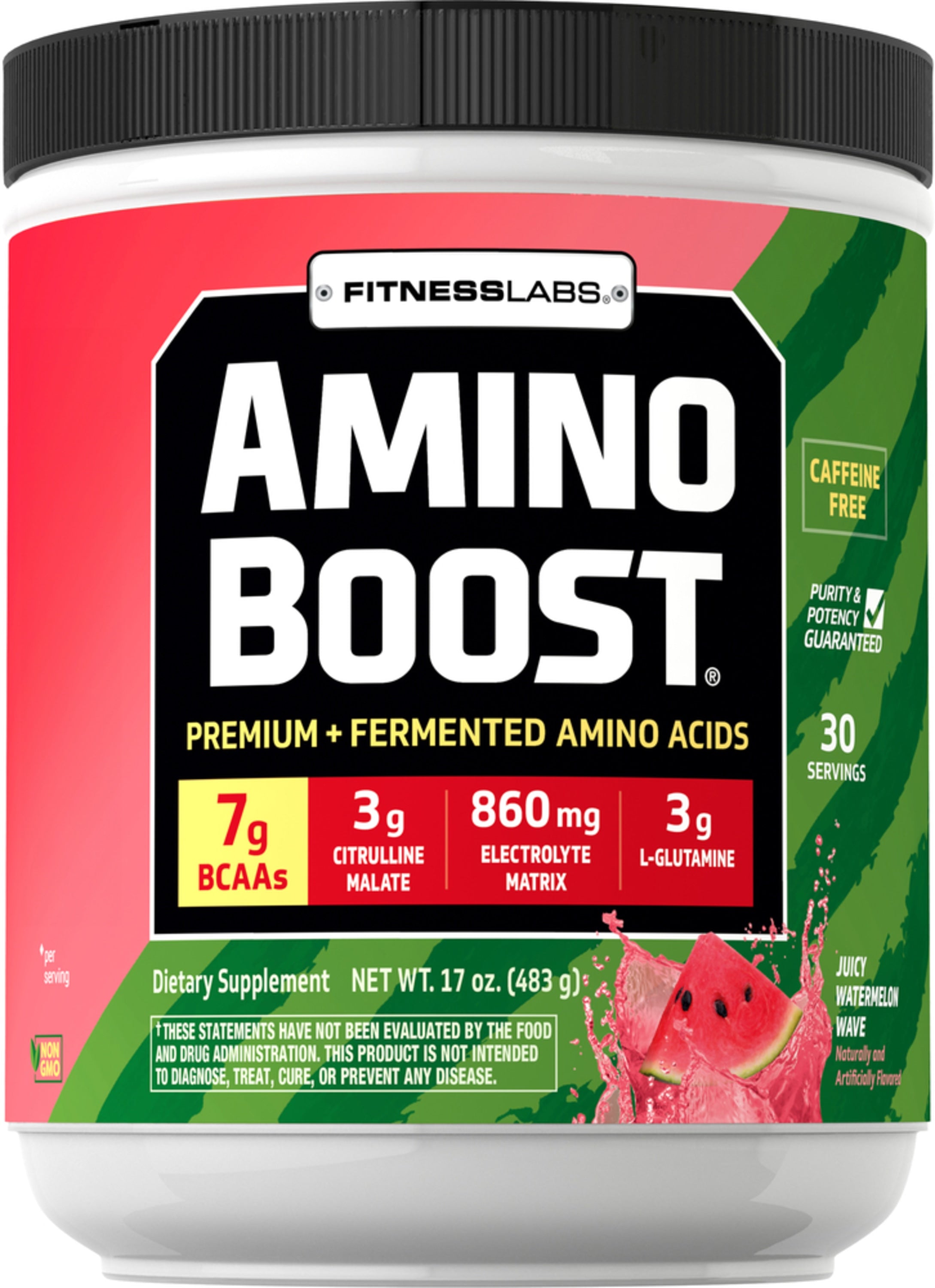 Amino Boost BCAA Powder (Juicy Watermelon Wave), 17 oz (483 g) Bottle