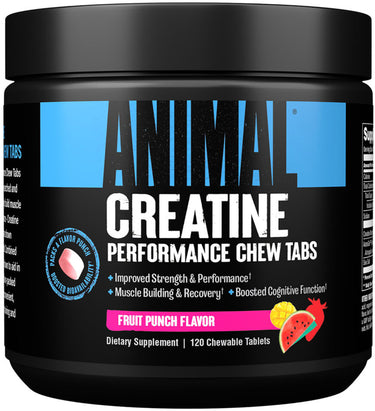 Animal Creatine Chews Fruit Punch, 120 Chewable Tablets