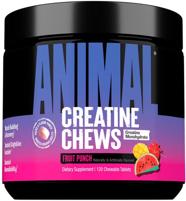 Animal Creatine Chews Fruit Punch, 120 Chewable Tablets