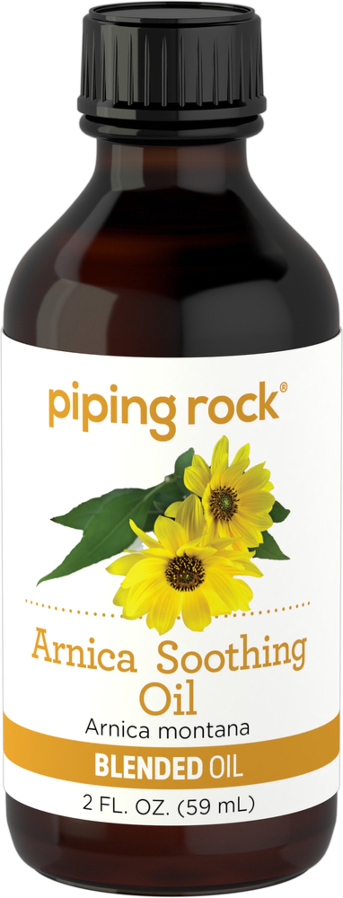 Bottle of Arnica Soothing Blended Oil, 2 FL. OZ. (59 mL).