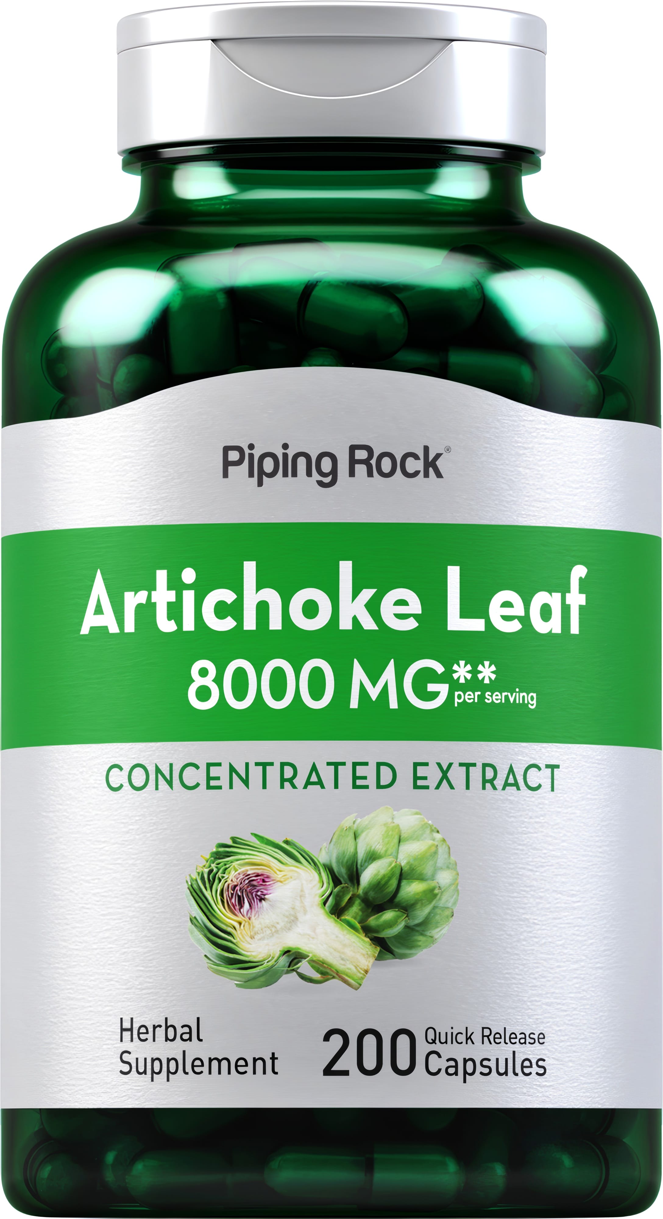 Artichoke Leaf, 8000 mg (per serving), 200 Quick Release Capsules