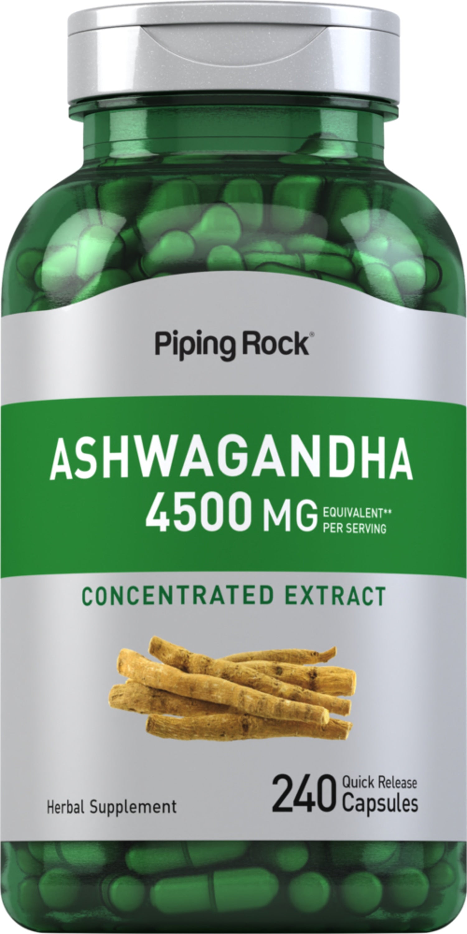 Ashwagandha, 4500 mg (per serving), 240 Quick Release Capsules Ashwagandha, 4500 mg (per serving), 240 Quick Release Capsules