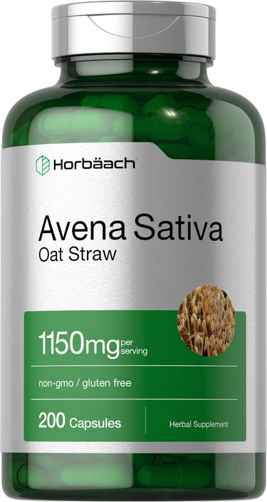 Avena Sativa Extract (Oat Straw Extract), 1150 mg (per serving), 200 Capsules