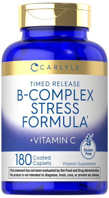 B-Complex Stress Formula Plus Vitamin C Timed Release, 180 Coated Caplets