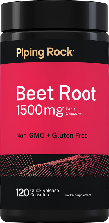 Beet Root, 1500 mg (per serving), 120 Quick Release Capsules