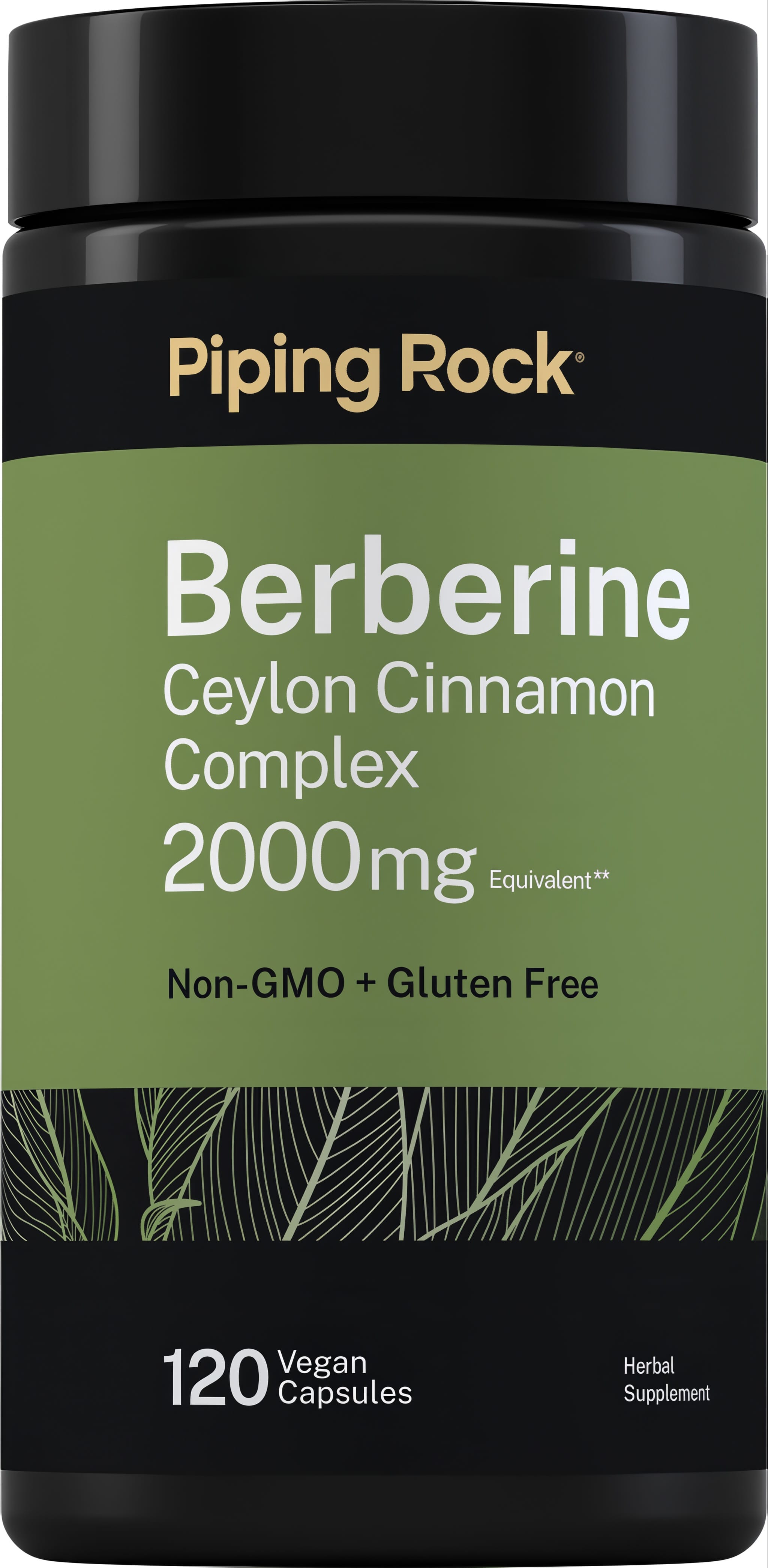 Berberine Ceylon Cinnamon Complex 2000mg, Non-GMO, Gluten Free, 120 Vegan Capsules, Herbal Supplement.