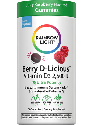 Berry D-Licious D3 2,500 IU Gummies, 50 Vegetarian Gummies