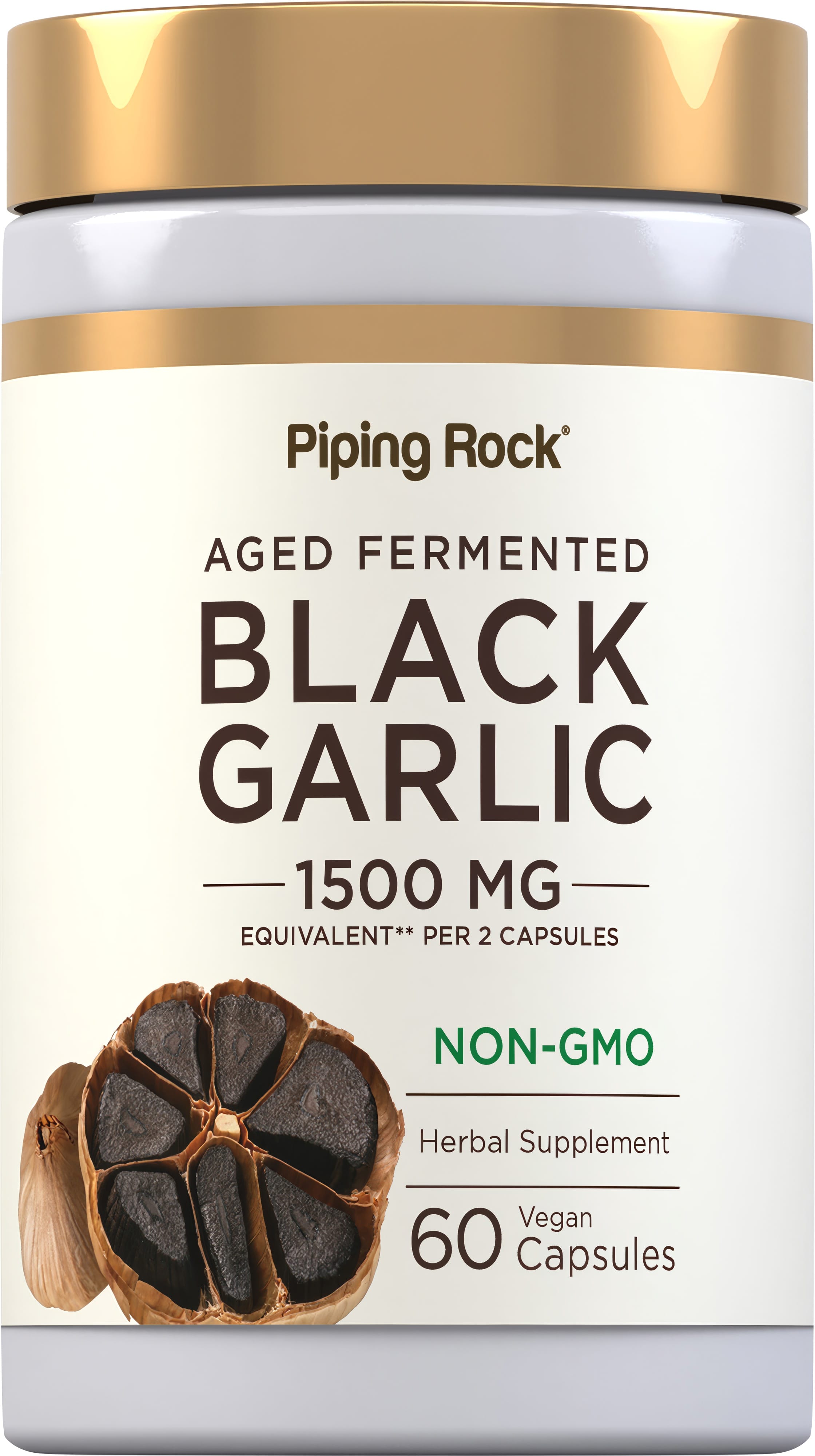 Black Garlic, 1500 mg (per serving), 60 Vegan Capsules