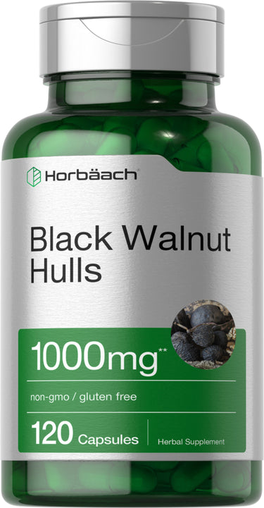 Black Walnut Hulls, 1000 mg, 120 Quick Release Capsules