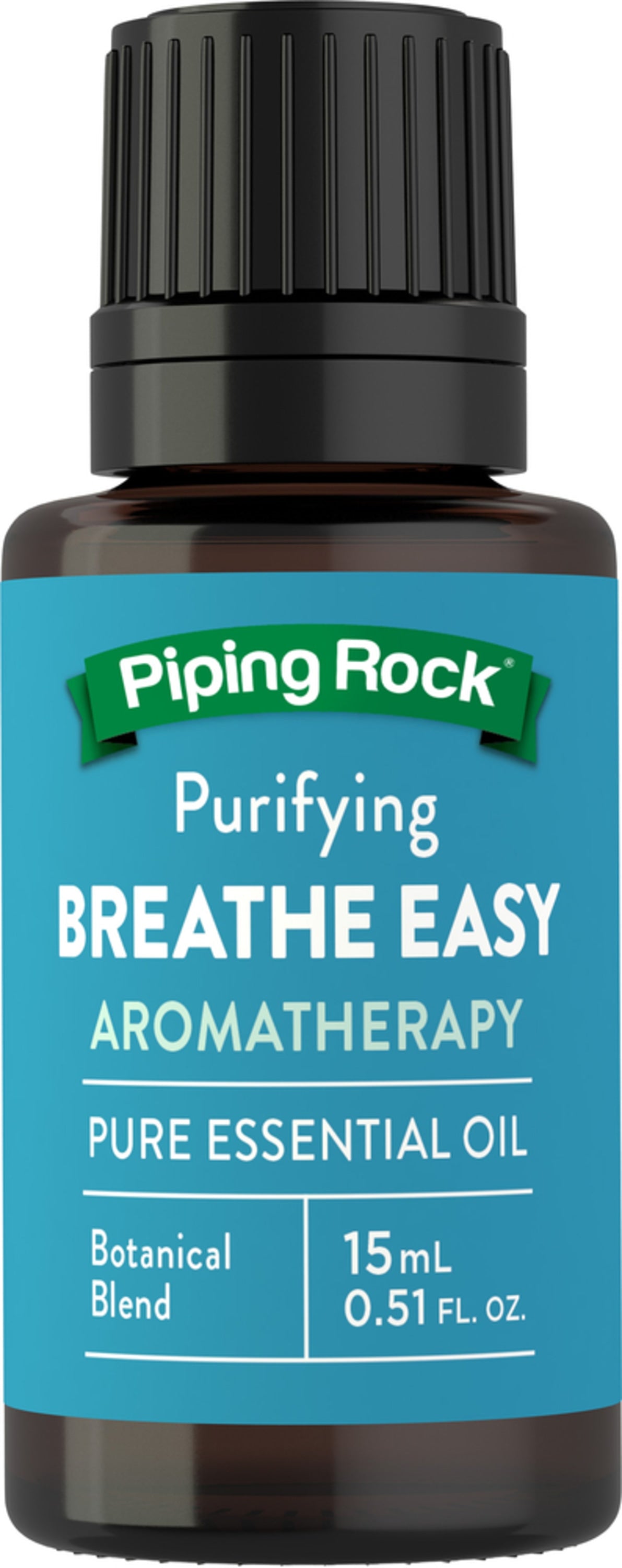 Purifying BREATHE EASY AROMATHERAPY PURE ESSENTIAL OIL, 15 mL (0.51 FL. OZ.) bottle displayed.