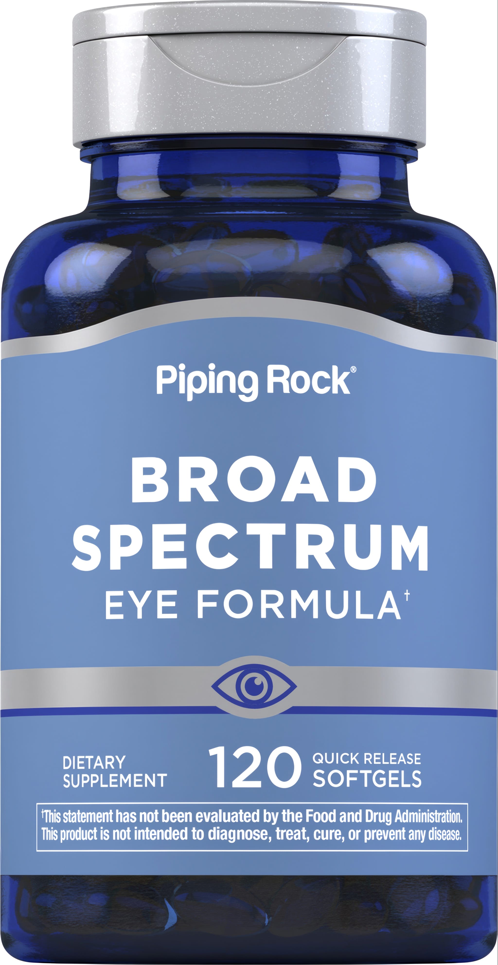 Broad Spectrum Eye Formula with 120 quick release softgels for enhanced eye health support.