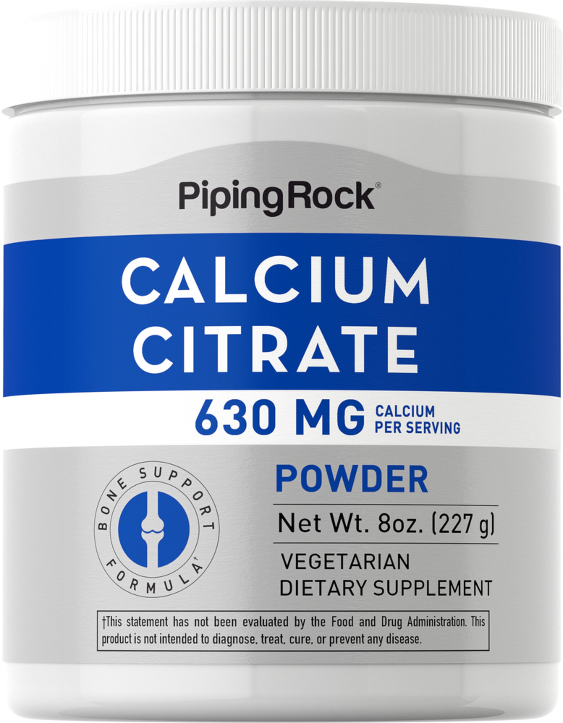 Calcium Citrate Powder, 630 mg (per serving), 8 oz (227 g) Bottle