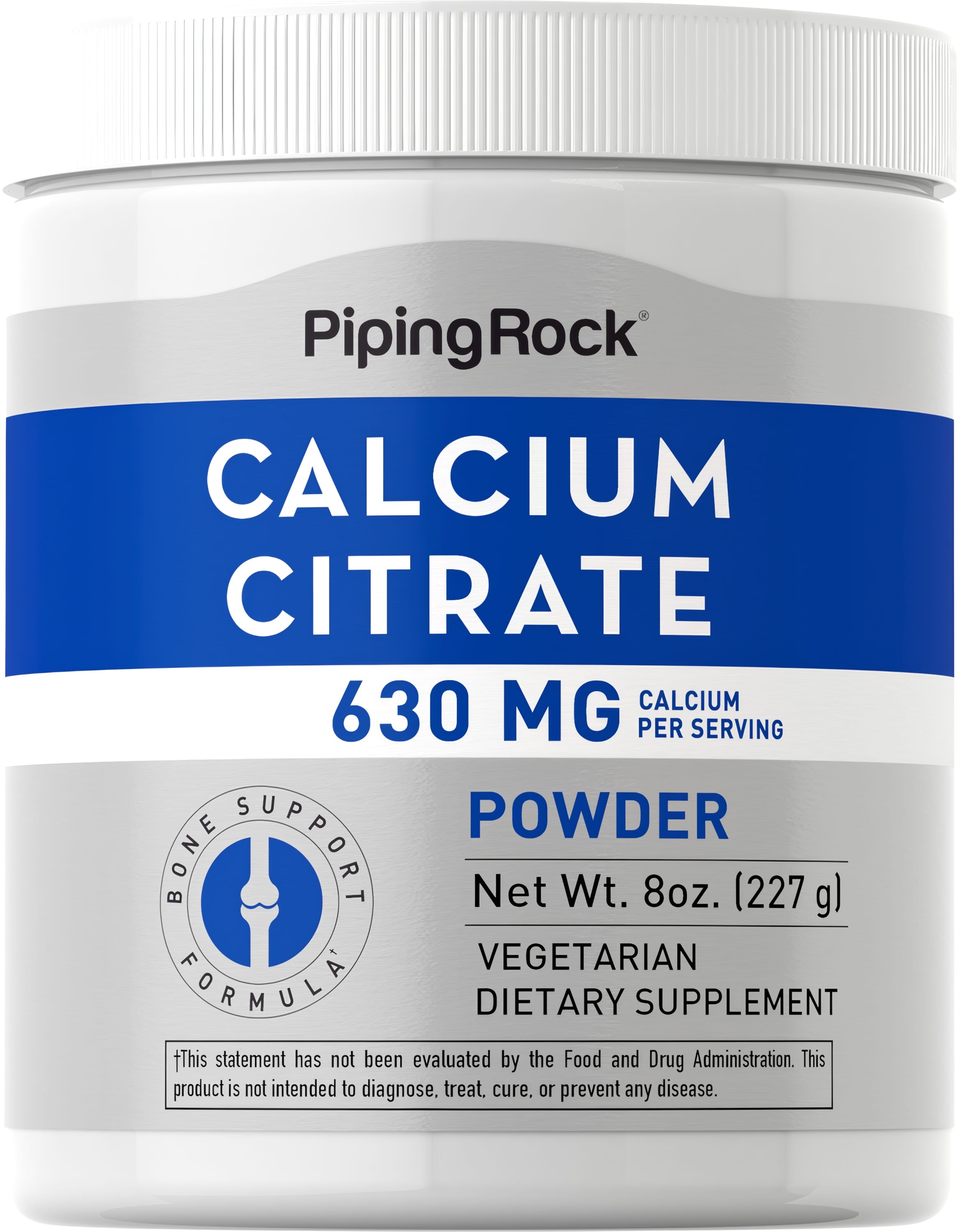 Calcium Citrate Powder, 630 mg (per serving), 8 oz (227 g) Bottle