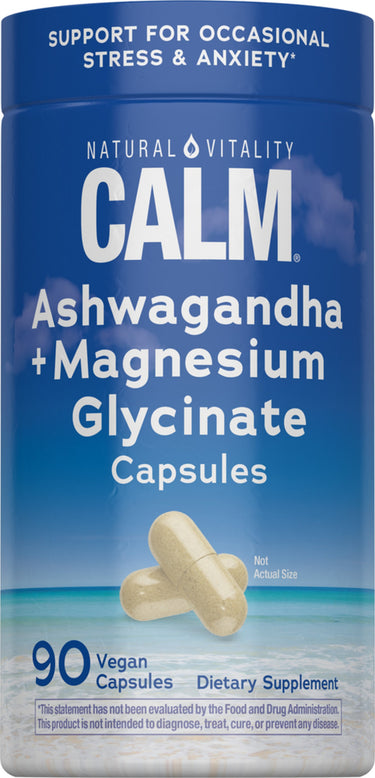 CALM Ashwagandha Magnesium Glycinate, 90 Vegetarian Capsules