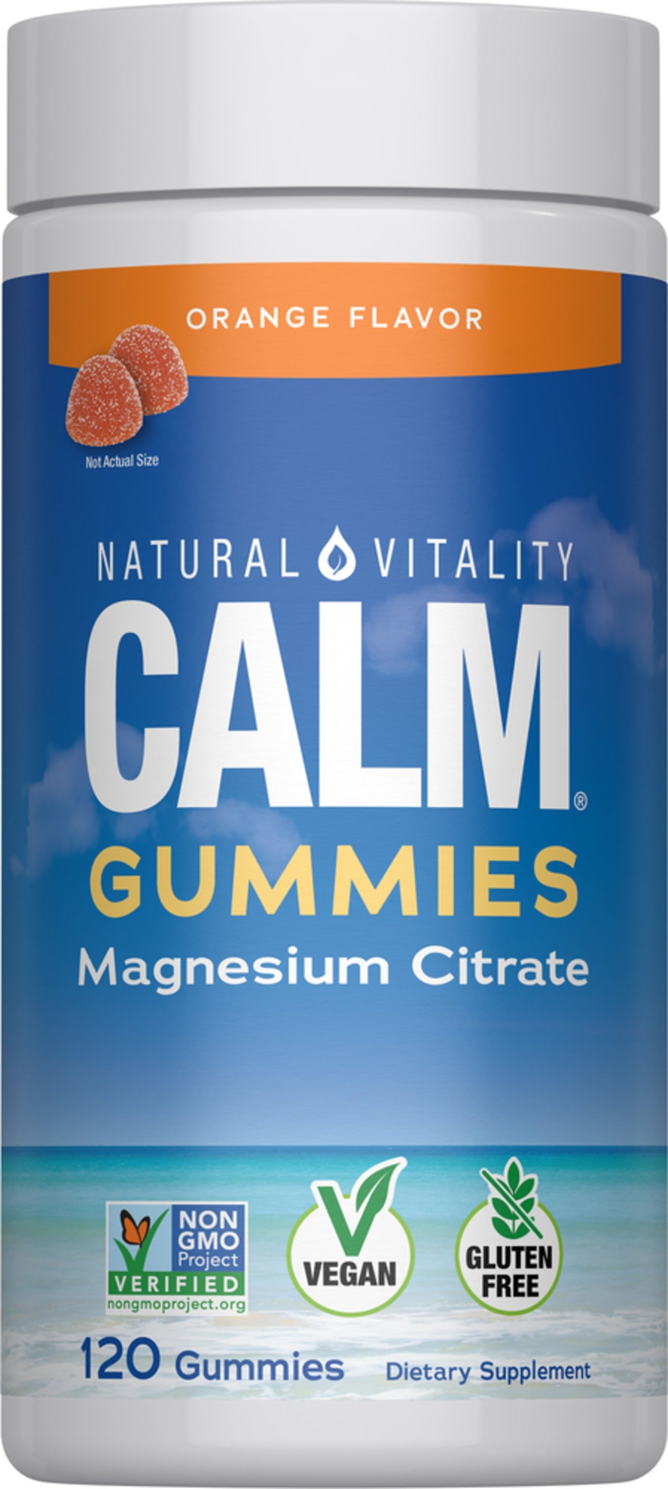CALM Gummies Orange Flavor, 120 Tasty Gummies