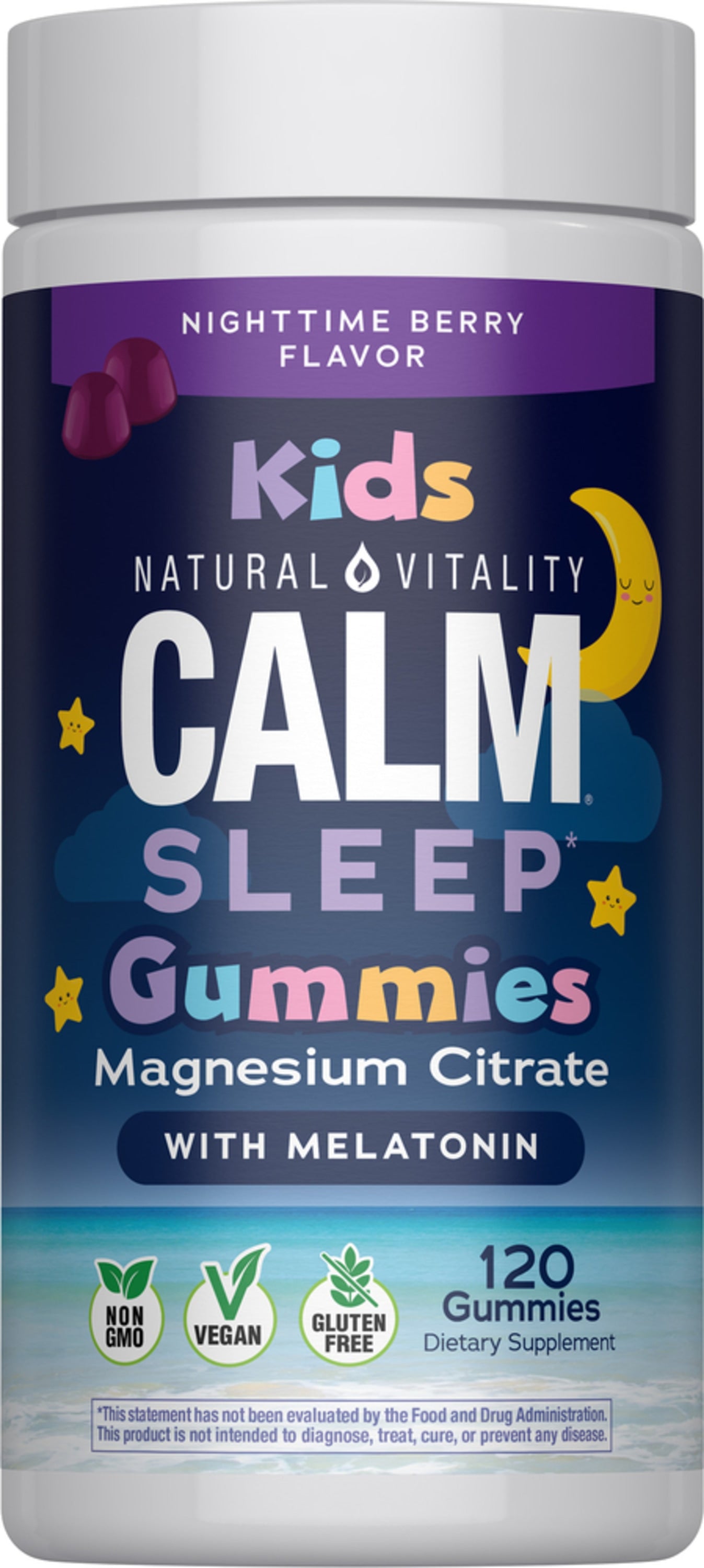CALM Kids Sleep with Melatonin Gummies Berry Flavor, 120 Tasty Gummies