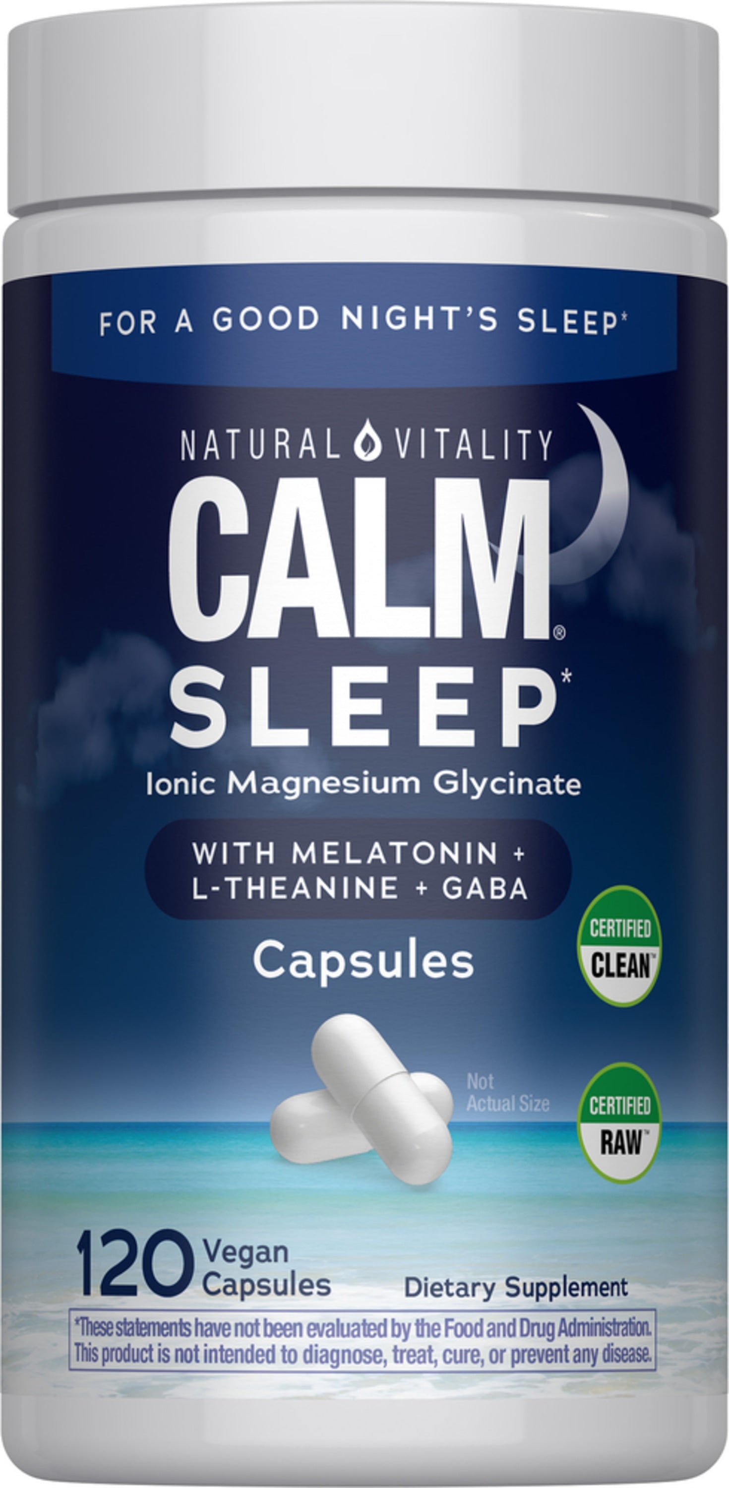 CALM Sleep with Melatonin, 120 Vegan Capsules
