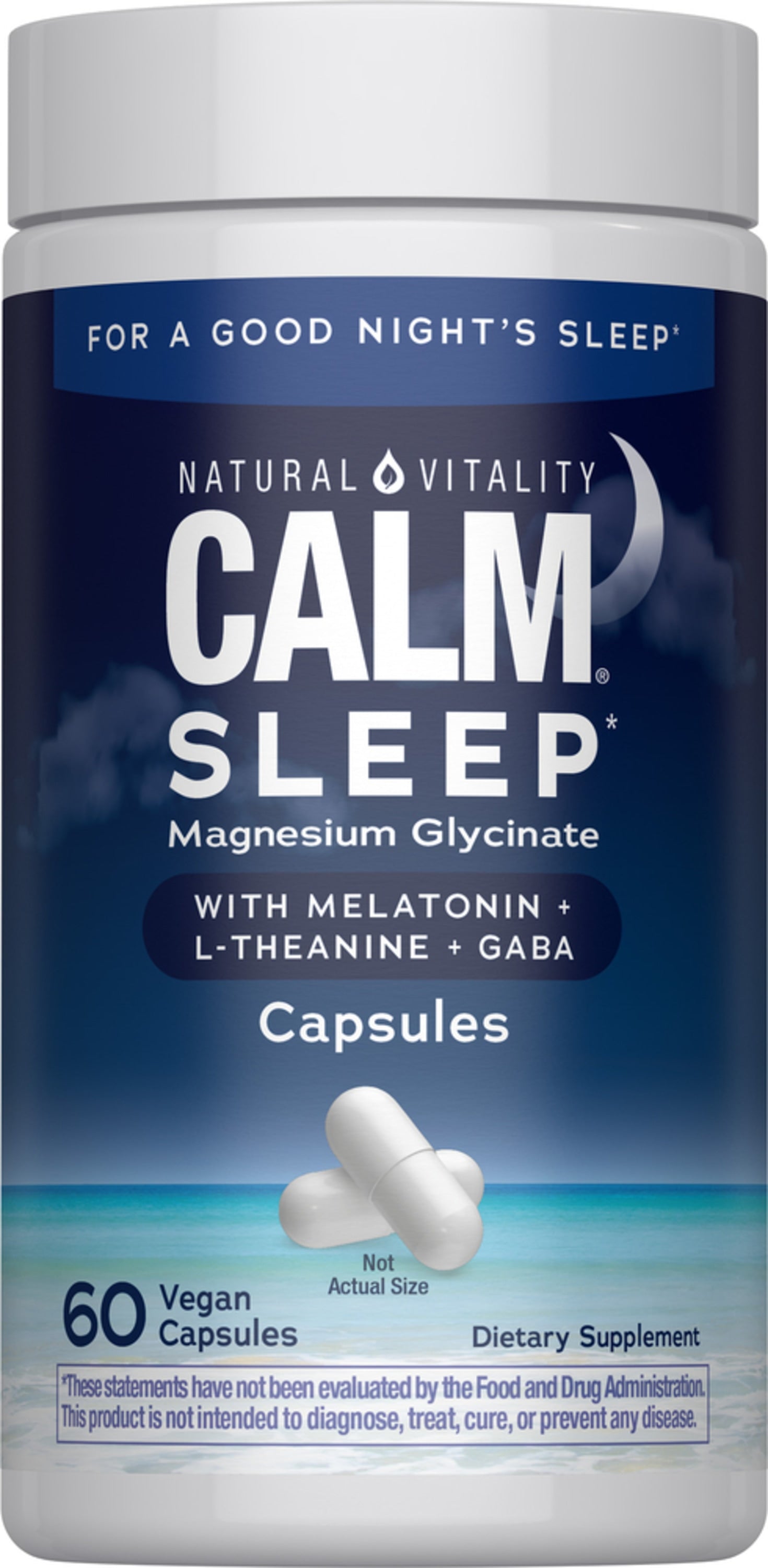 CALM Sleep with Melatonin, 60 Vegan Capsules