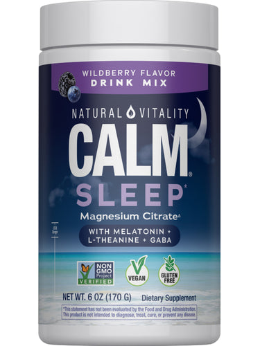 CALM Sleep with Melatonin Powder Wildberry, 6 oz (170 g) Powder