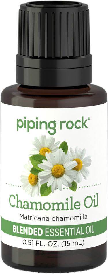 Chamomile oil blended essential oil bottle, 0.51 fl. oz. (15 mL).