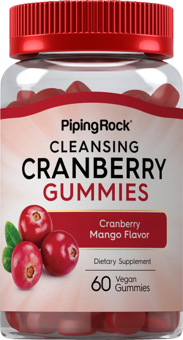 Cleansing Cranberry (Delicious Cranberry Mango), 60 Vegan Gummies