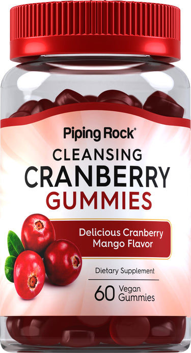 Cleansing Cranberry (Delicious Cranberry Mango), 60 Vegan Gummies