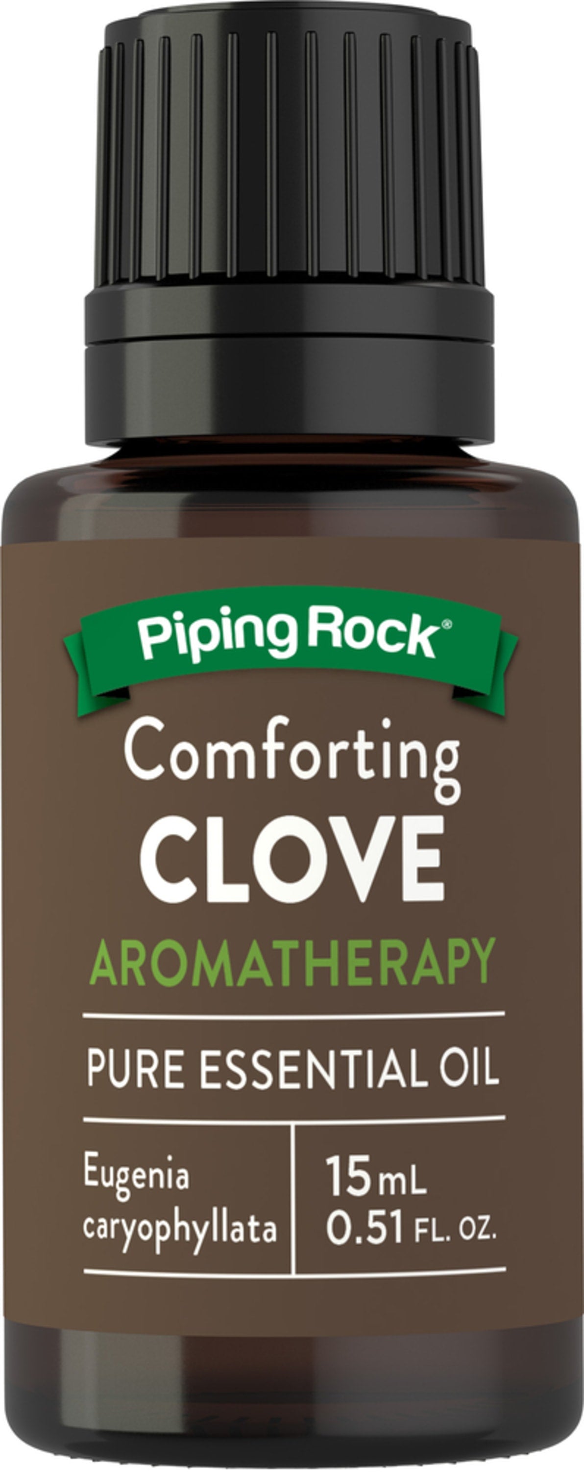 Clove essential oil for aromatherapy in a 15 mL bottle.