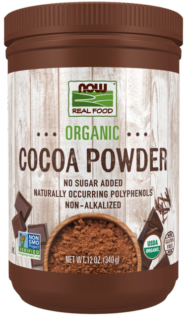 Cocoa Powder (Organic), 12 oz (340 g) Bottle