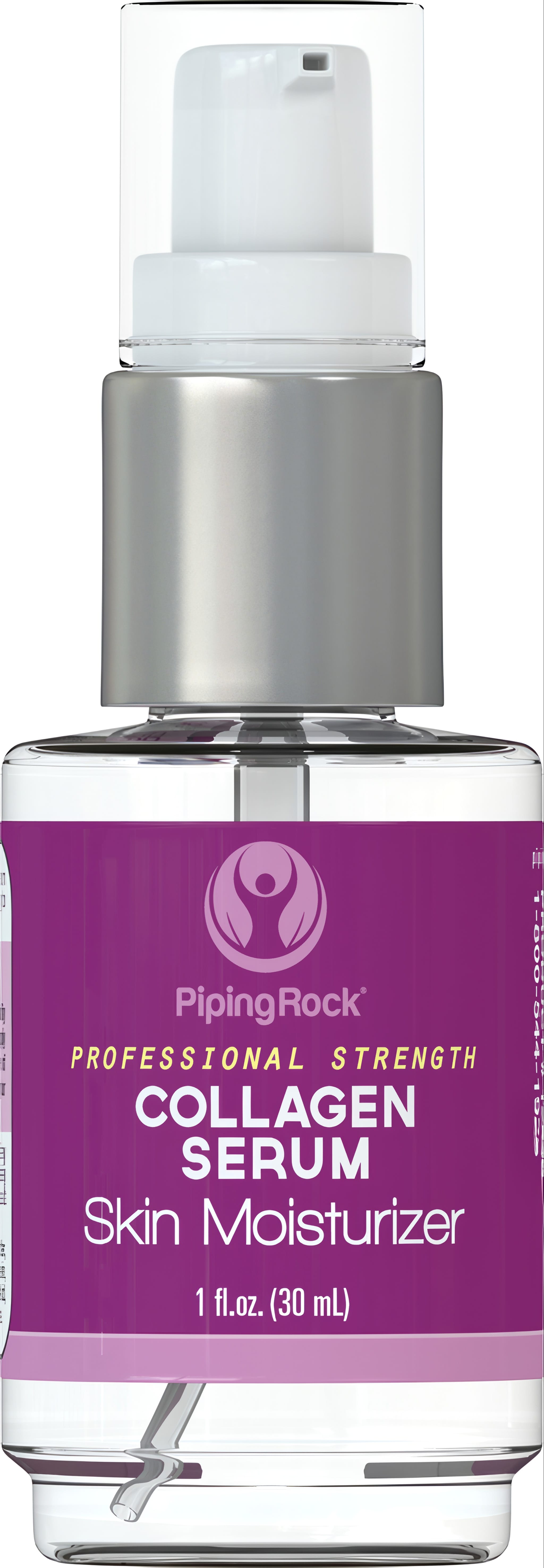 1 fl. oz. (30 mL) bottle of professional strength Collagen Serum Skin Moisturizer for skincare.