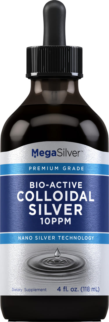 Colloidal Silver Liquid 10 ppm, 4 fl oz (118 mL) Bottle