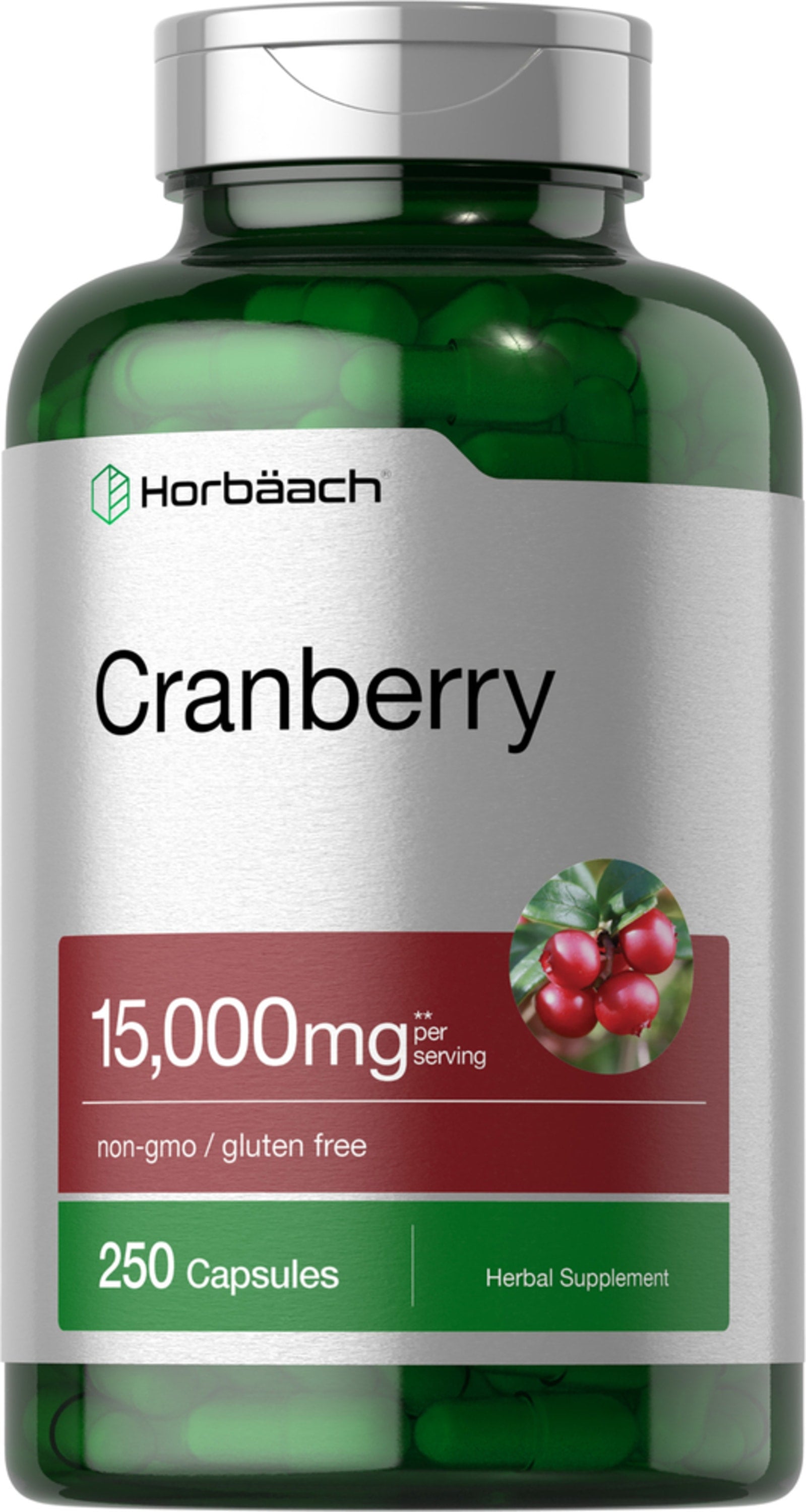 Cranberry Concentrate Plus Vitamin C, 15,000 mg (per serving), 250 Capsules