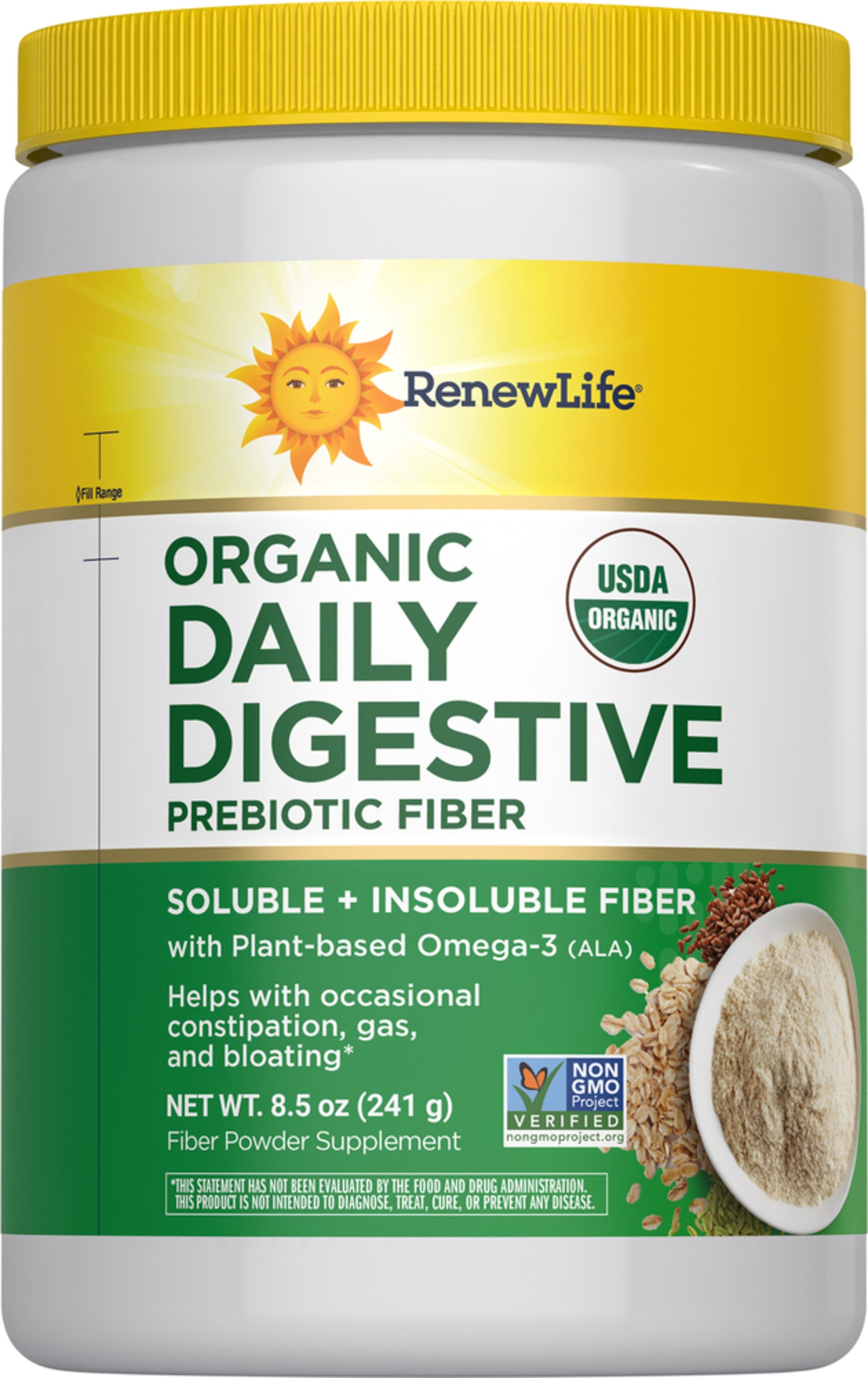 Daily Digestive Organic Prebiotic Fiber, 8.5 oz (241 g) Powder