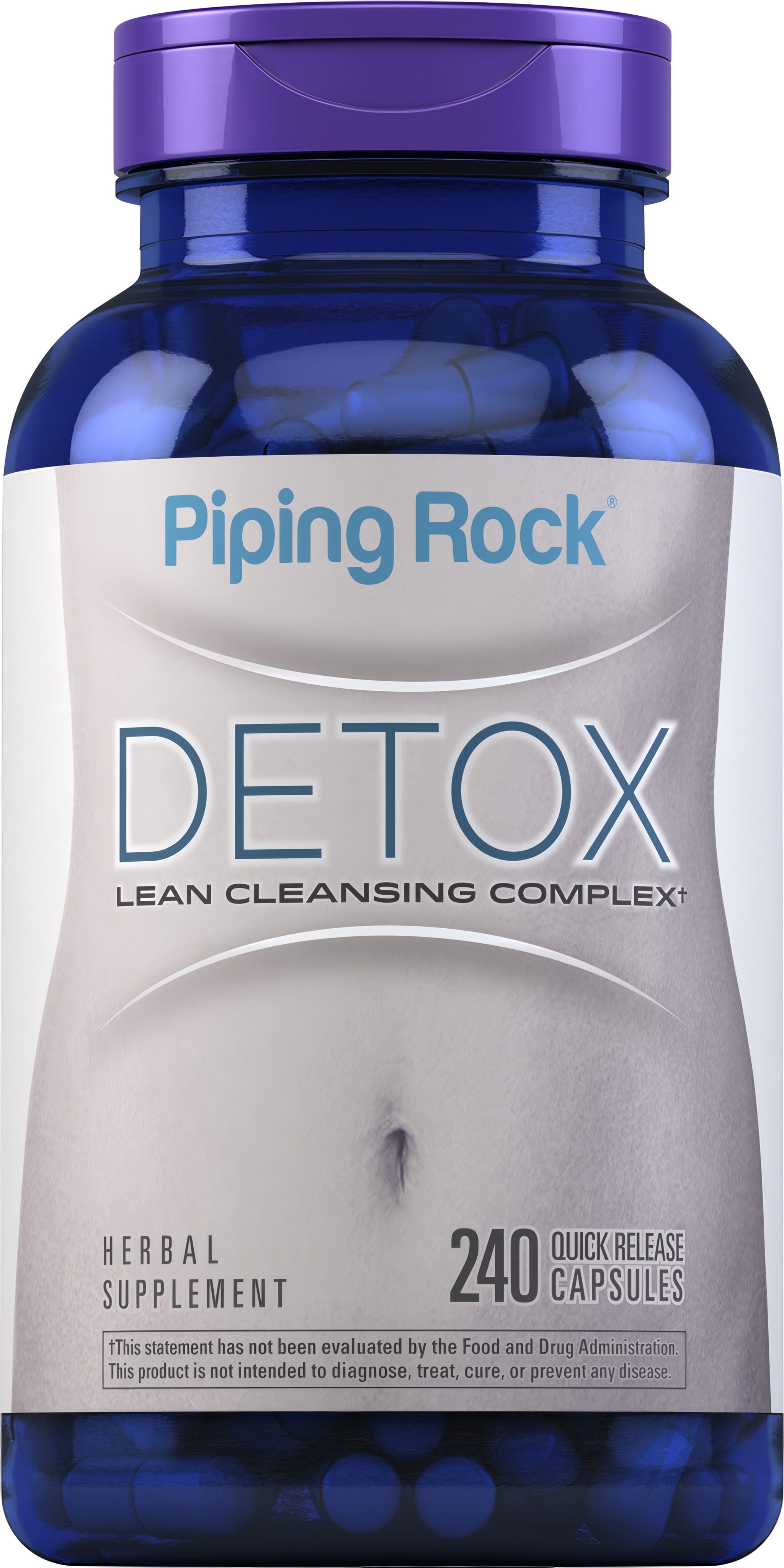 Detox Lean Cleansing Complex Herbal Supplement with 240 quick-release capsules.