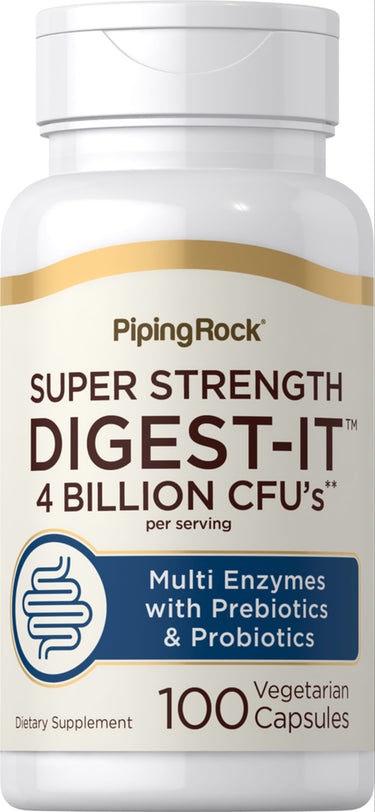 Digest-IT Multi Enzymes Super Strength with Probiotics, 100 Capsules