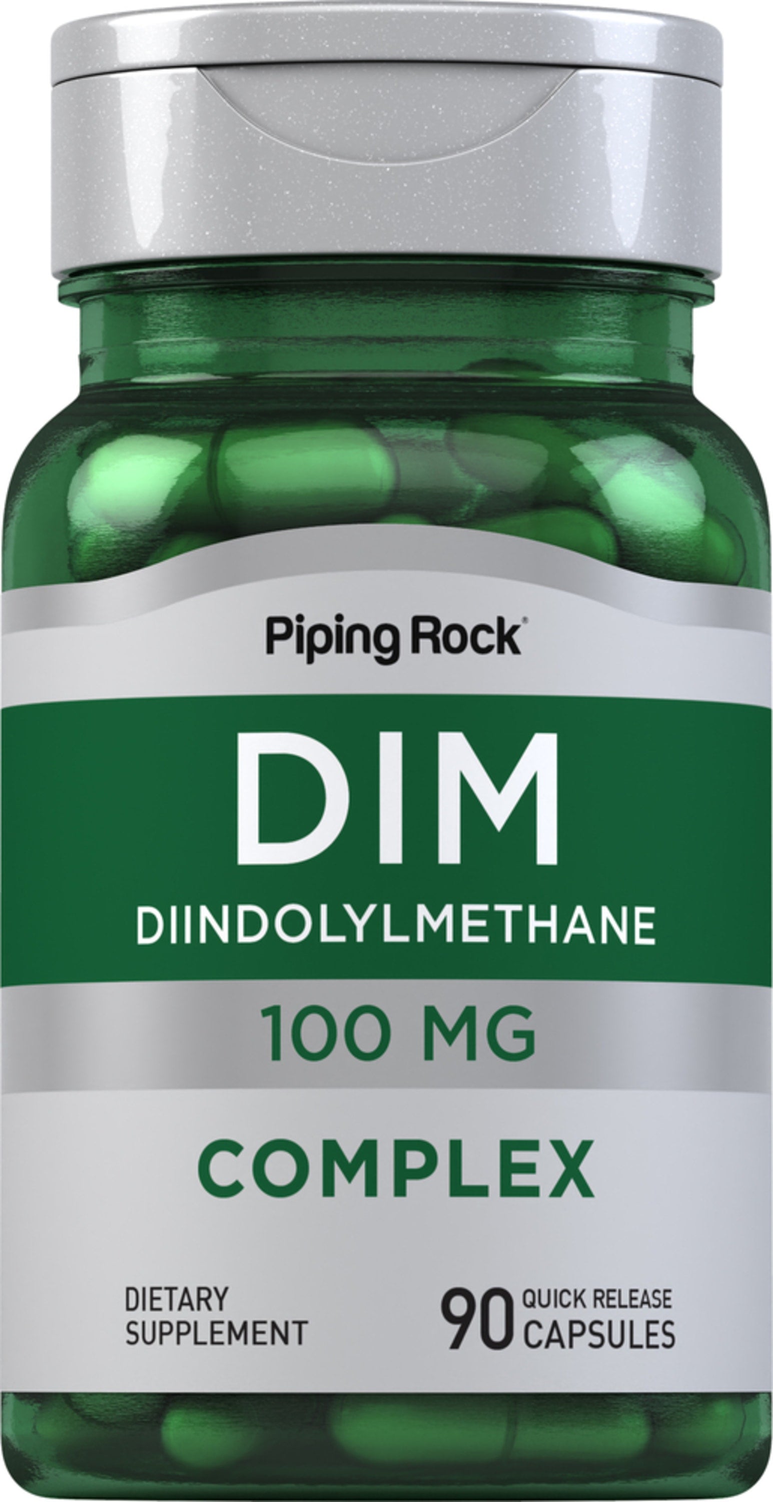 DIM Diindolylmethane 100 MG Complex Dietary Supplement with 90 Quick Release Capsules.