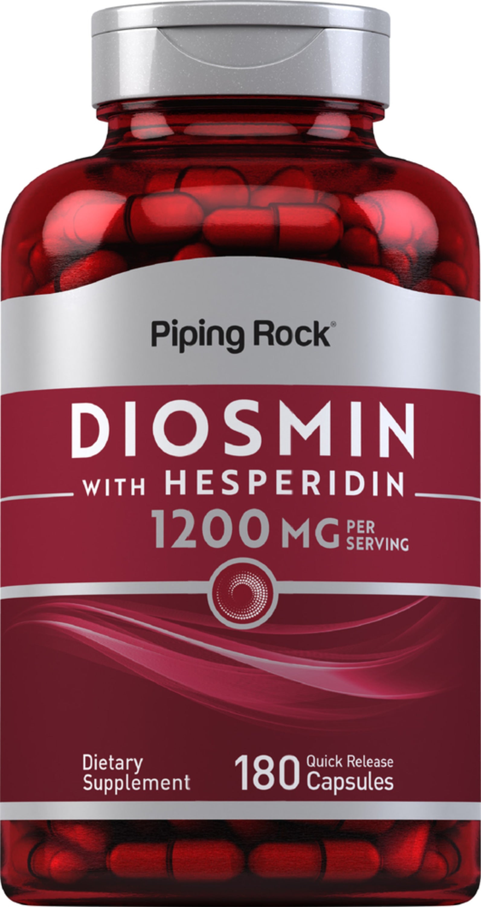 Diosmin w/ Hesperidin, 1200 mg (per serving), 180 Quick Release Capsules
