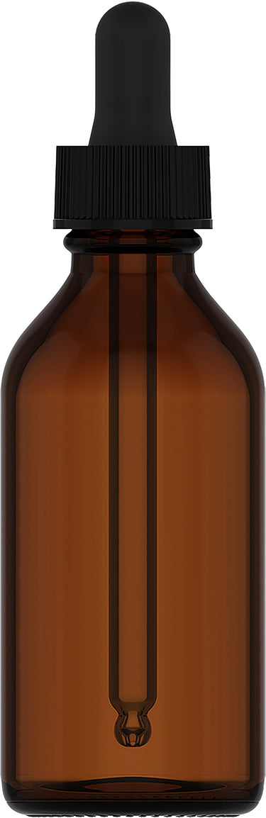 Dropper Bottle, 2 fl oz (59 mL) Glass Amber, Dropper Bottle