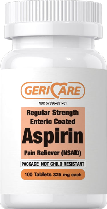 Enteric Coated Aspirin 325 mg, 100 Enteric Coated Tablets