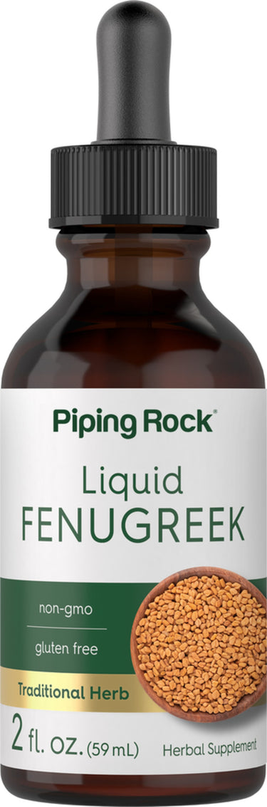 Fenugreek Liquid Extract Alcohol Free, 2 fl oz (59 mL) Dropper Bottle