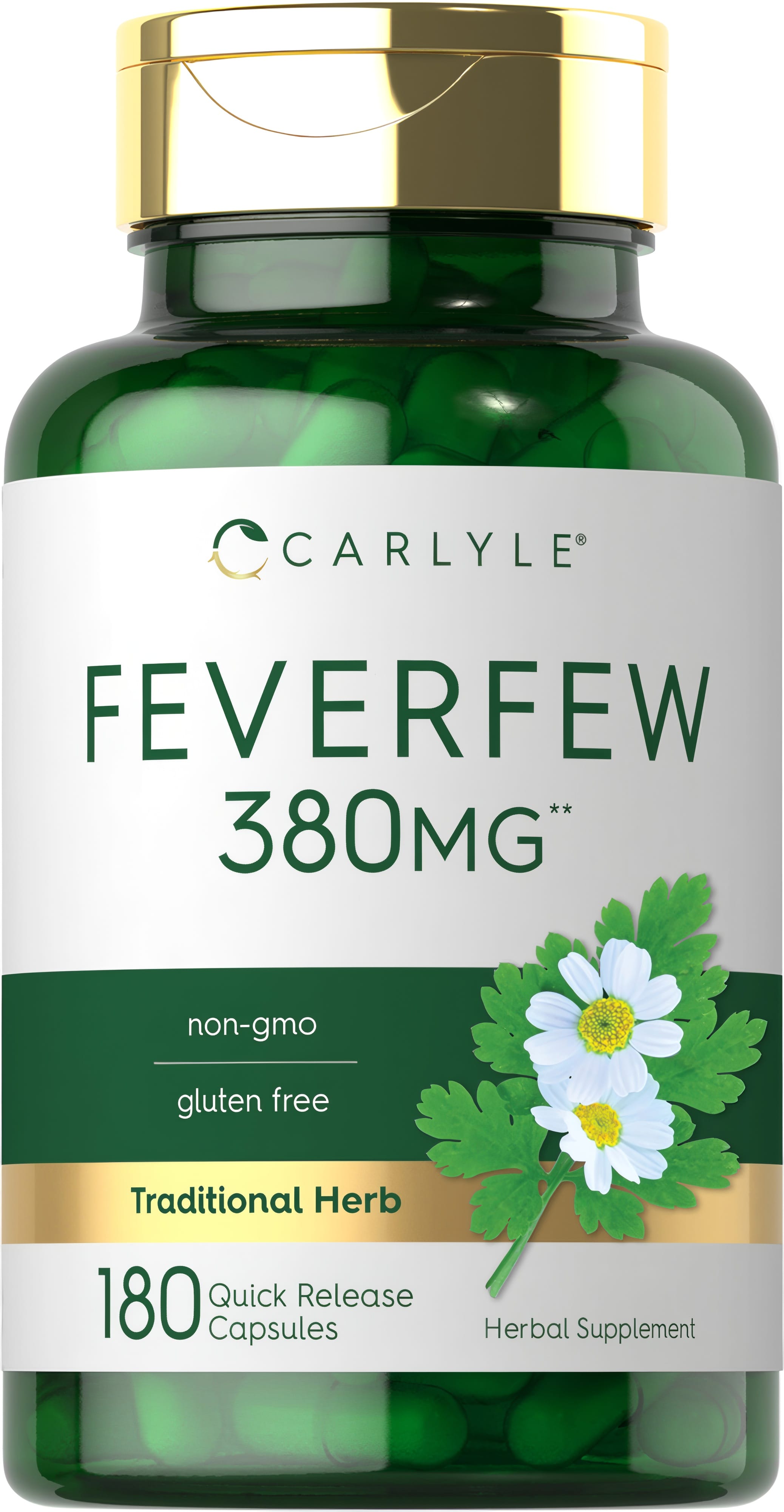 Feverfew, 380 mg, 180 Quick Release Capsules