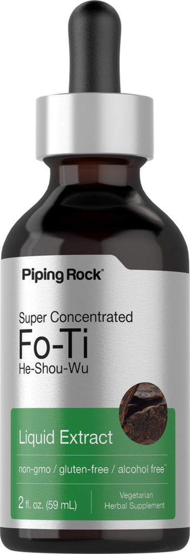 Fo-Ti Cured Root Liquid Extract Alcohol Free, 2 fl oz (59 mL) Dropper Bottle
