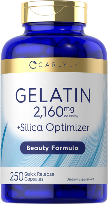 Gelatin (Beef) plus Silica Optimizer, 2,160 mg (per serving), 250 Quick Release Capsules