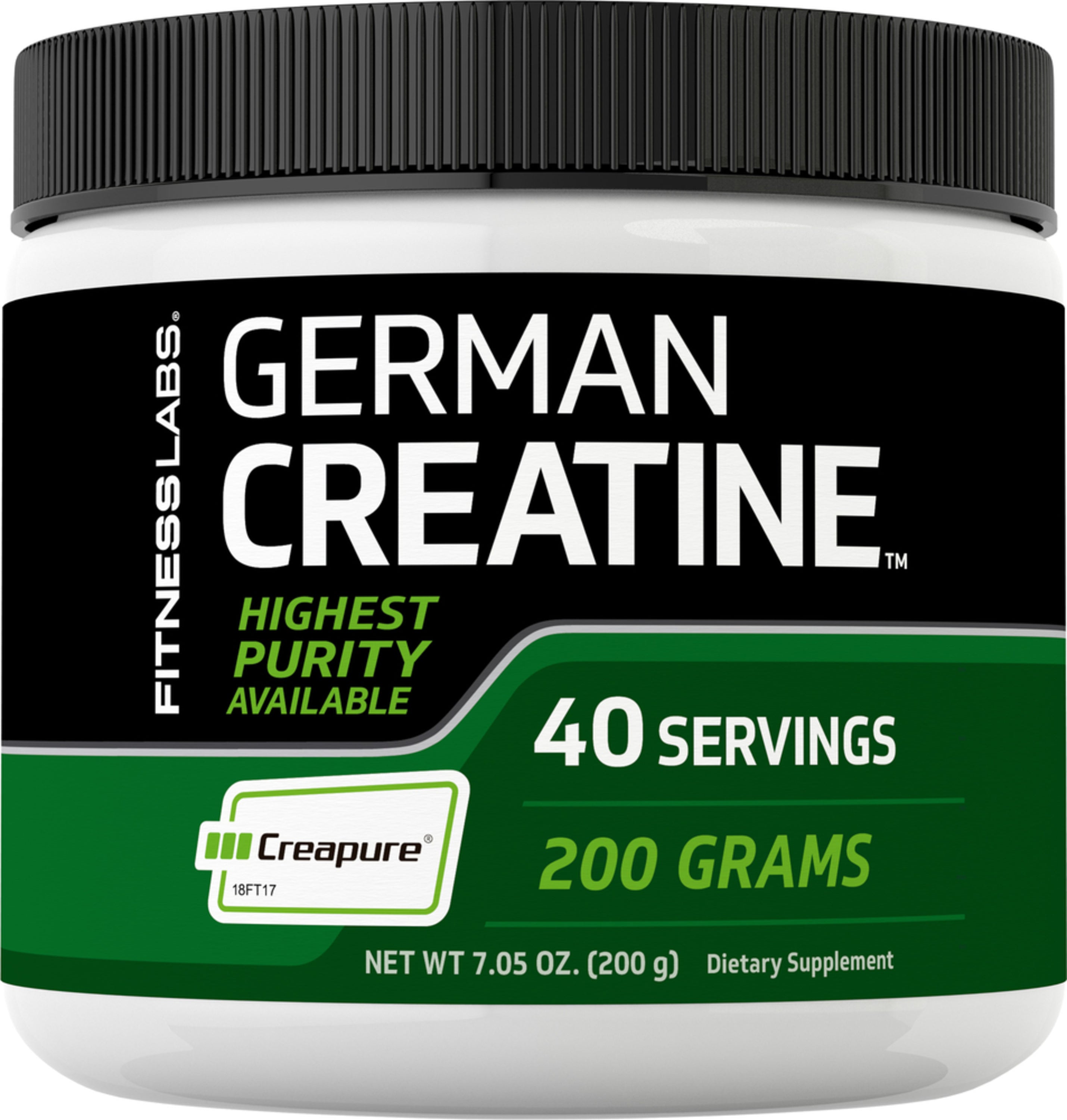 German Creatine Monohydrate (Creapure), 5000 mg (per serving), 7.05 oz (200 g) Bottle
