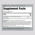 Supplement Facts for DGL 2000 mg in 120 vegetable capsules format.