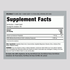 Supplement Facts panel for Mega MSM + Sulfur 1500 mg, 240 coated caplets.