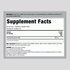 Supplement Facts panel for Discomfort Relief 60 Chewable Tablets detailing ingredients and nutritional information.